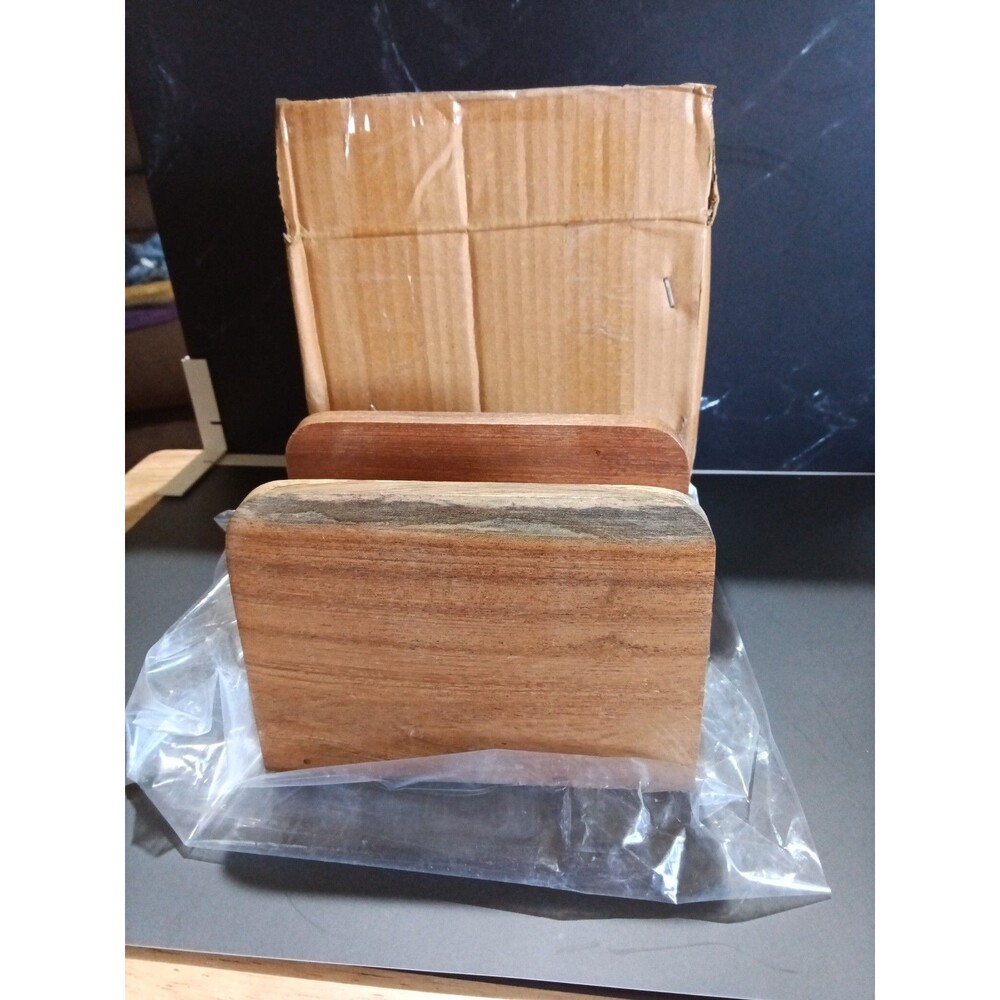 Acacia Wood Napkin HolderforTable,Wooden Napkin Holders for Kitchen,Standing...